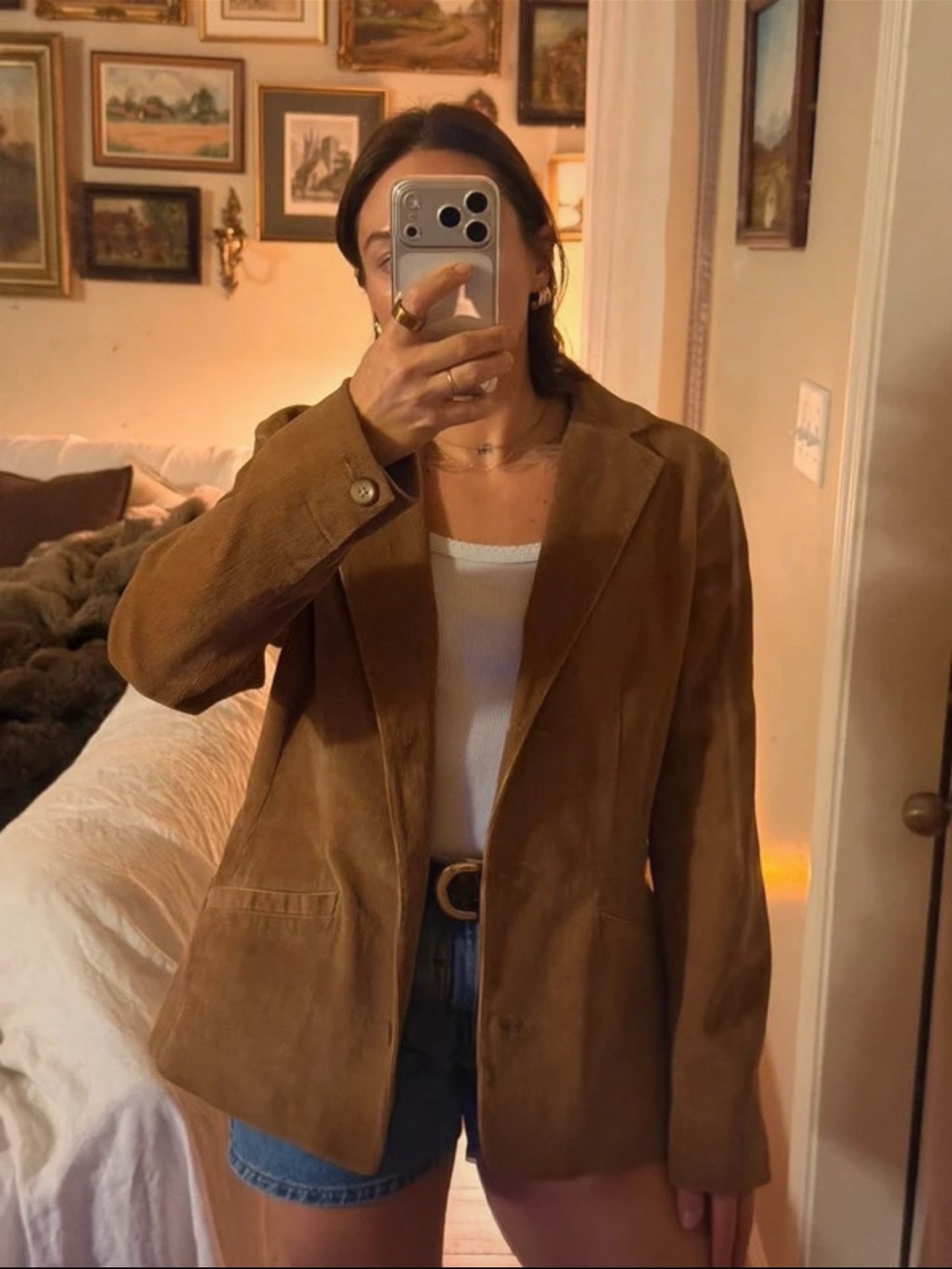 2000’s L.L. Bean Tan Corduroy Blazer Jacket